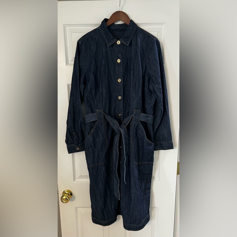 Talbots Indigo Denim Shirt Dress